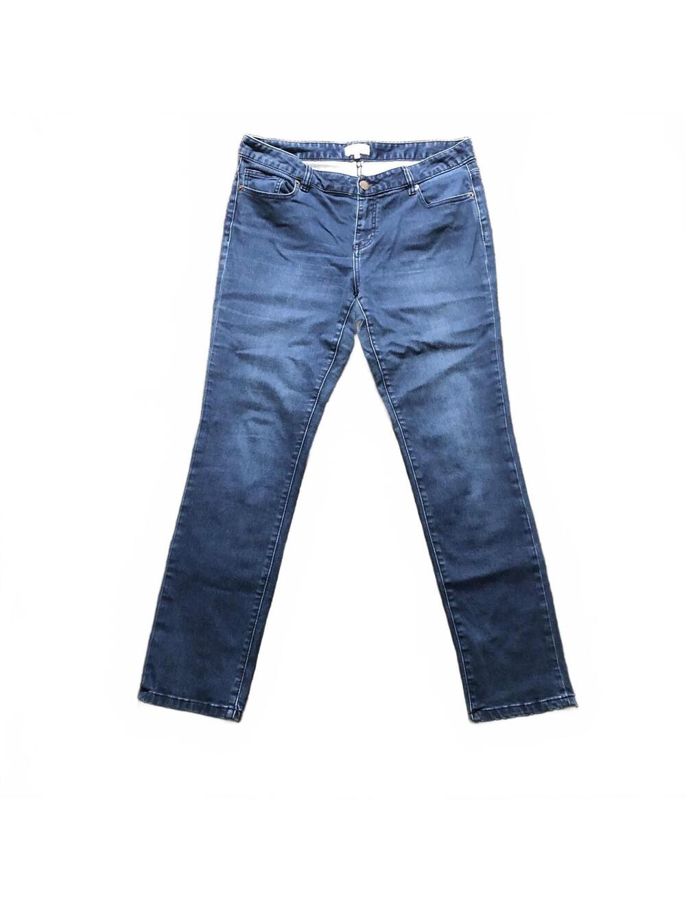 Crown & Ivy Women's Blue Denim Jeans Size 12 Straight Leg
